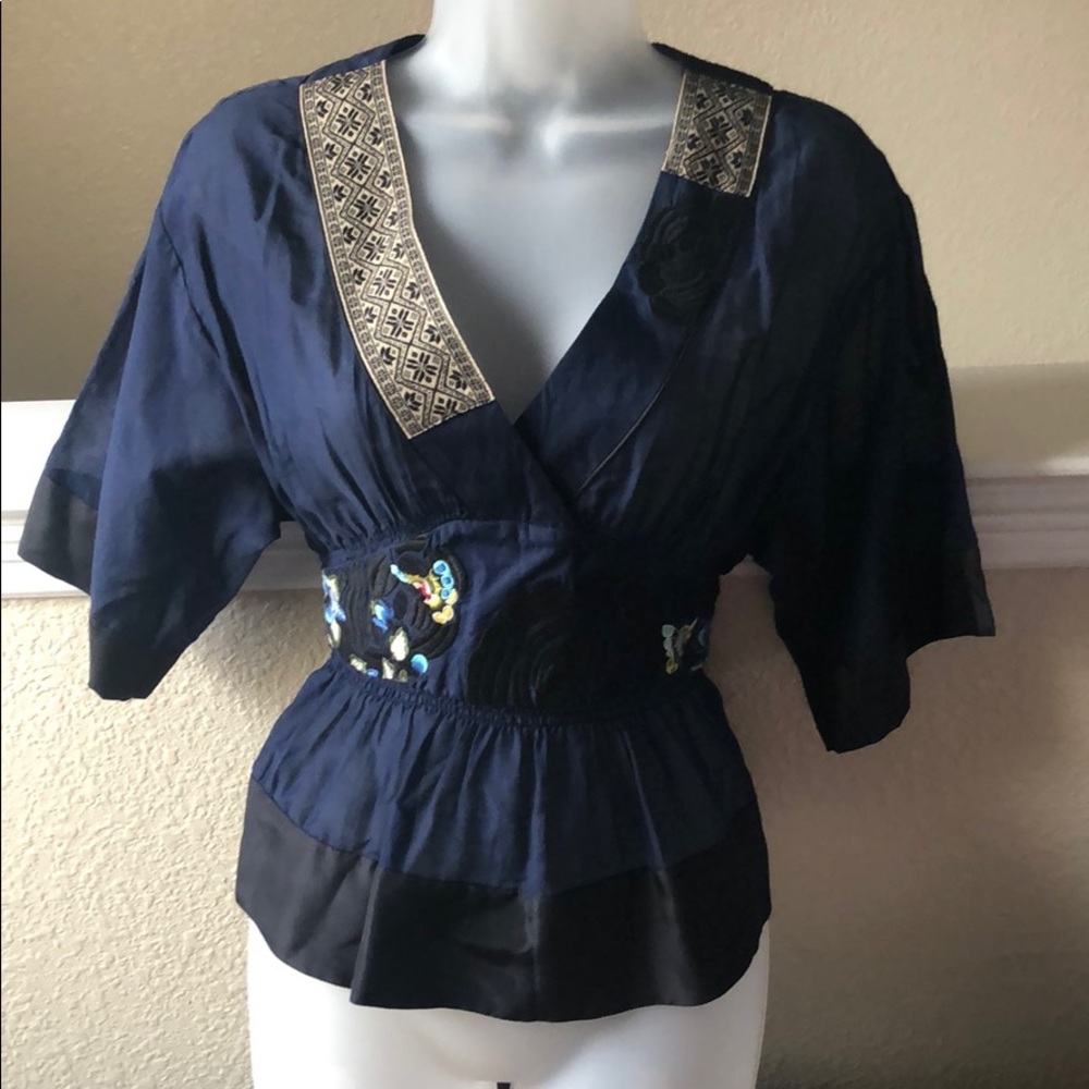 Lithe multicolored blouse